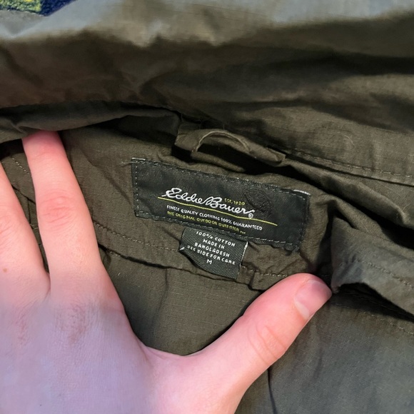 Dark green, Eddie Bauer jacket, gently used size medium - Picture 3 of 3